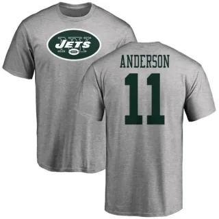 Robby Anderson New York Jets Name & Number Logo T-Shirt - Ash