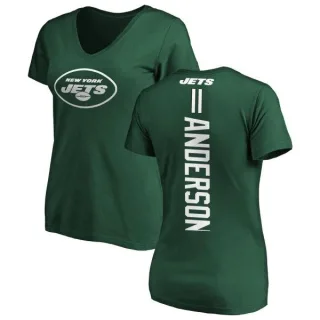 Robby Anderson Women's New York Jets Backer Slim Fit T-Shirt - Green