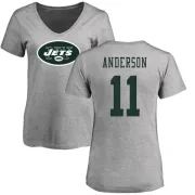 Robby Anderson Women's New York Jets Name & Number Logo Slim Fit T-Shirt - Ash