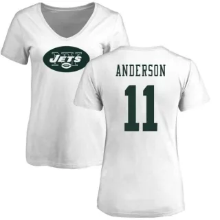 Robby Anderson Women's New York Jets Name & Number Logo Slim Fit T-Shirt - White