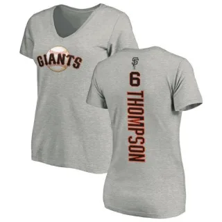 Robby Thompson Women's San Francisco Giants Backer Slim Fit T-Shirt - Ash