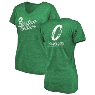 Robert Parish Women's Boston Celtics Green Sideline Tri-Blend V-Neck T-Shirt