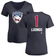 Roberto Luongo Women's Florida Panthers Name and Number Banner Wave V-Neck T-Shirt - Navy