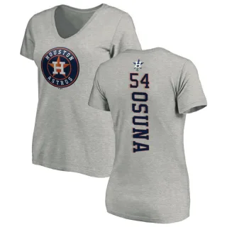 Roberto Osuna Women's Houston Astros Backer Slim Fit T-Shirt - Ash