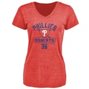 Robin Roberts Women's Philadelphia Phillies Base Runner Tri-Blend T-Shirt - Red