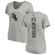 Robin Ventura Women's Chicago White Sox Backer Slim Fit T-Shirt - Ash