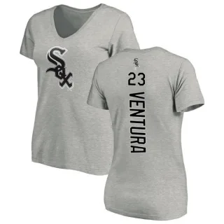 Robin Ventura Women's Chicago White Sox Backer Slim Fit T-Shirt - Ash