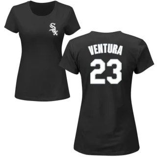 Robin Ventura Women's Chicago White Sox Name & Number T-Shirt - Black