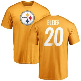 Rocky Bleier Pittsburgh Steelers Name & Number Logo T-Shirt - Gold