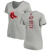 Rod Beck Women's Boston Red Sox Backer Slim Fit T-Shirt - Ash