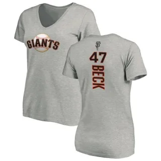 Rod Beck Women's San Francisco Giants Backer Slim Fit T-Shirt - Ash