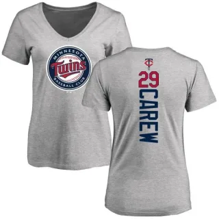 Rod Carew Women's Minnesota Twins Backer Slim Fit T-Shirt - Ash