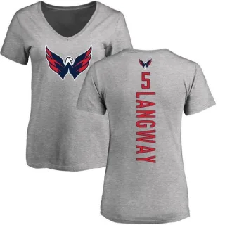 Rod Langway Women's Washington Capitals Backer T-Shirt - Ash