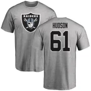 Rodney Hudson Oakland Raiders Name & Number Logo T-Shirt - Ash