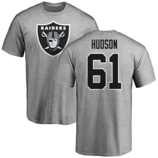 Rodney Hudson Oakland Raiders Name & Number Logo T-Shirt - Ash