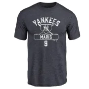 Roger Maris New York Yankees Base Runner Tri-Blend T-Shirt - Navy