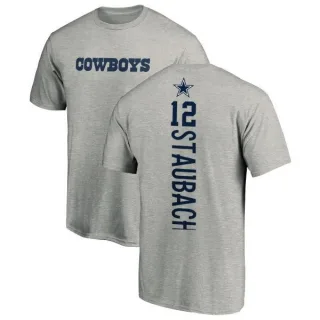 Roger Staubach Dallas Cowboys Backer T-Shirt - Ash