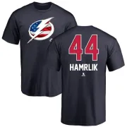 Roman Hamrlik Tampa Bay Lightning Name and Number Banner Wave T-Shirt - Navy