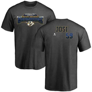 Roman Josi Nashville Predators 2017 Western Conference Champions Name & Number T-Shirt - Heather Gray