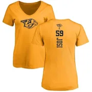 Roman Josi Women's Nashville Predators One Color Backer T-Shirt - Gold