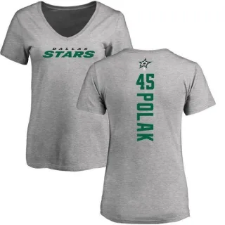 Roman Polak Women's Dallas Stars Backer T-Shirt - Ash