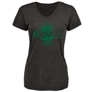 Roman Polak Women's Dallas Stars Insignia Tri-Blend T-Shirt - Black