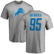 Romeo Okwara Detroit Lions Name & Number Logo T-Shirt - Ash