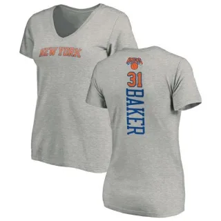 Ron Baker Women's New York Knicks Ash Backer T-Shirt