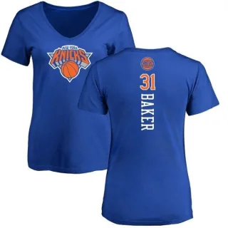 Ron Baker Women's New York Knicks Royal Backer T-Shirt