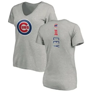 Ron Cey Women's Chicago Cubs Backer Slim Fit T-Shirt - Ash