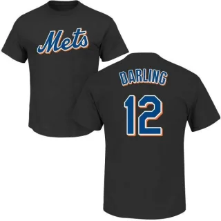 Ron Darling New York Mets Name & Number T-Shirt - Black