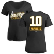 Ron Francis Women's Pittsburgh Penguins 2017 Stanley Cup Champions Extra Slim Fit T-Shirt
 - Black