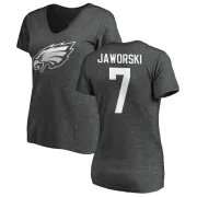 Ron Jaworski Women's Philadelphia Eagles One Color T-Shirt - Ash