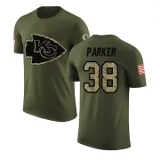 Ron Parker Kansas City Chiefs Olive Salute to Service Legend T-Shirt