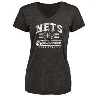 Rondae Hollis-Jefferson Women's Brooklyn Nets Black Baseline Tri-Blend T-Shirt