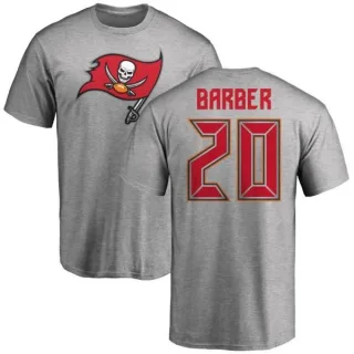 Ronde Barber Tampa Bay Buccaneers Name & Number Logo T-Shirt - Ash