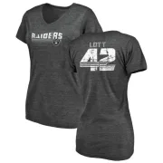 Ronnie Lott Women's Oakland Raiders Retro Tri-Blend V-Neck T-Shirt - Black