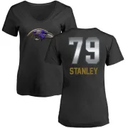 Ronnie Stanley Women's Baltimore Ravens Midnight Mascot T-Shirt - Black