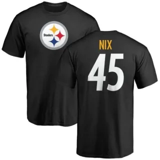 Roosevelt Nix Pittsburgh Steelers Name & Number Logo T-Shirt - Black