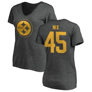 Roosevelt Nix Women's Pittsburgh Steelers One Color T-Shirt - Ash