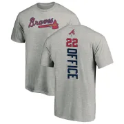 Rowland Office Atlanta Braves Backer T-Shirt - Ash