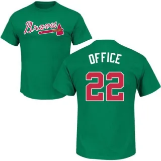 Rowland Office Atlanta Braves St. Patrick's Day Name & Number T-Shirt - Green