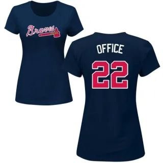 Rowland Office Women's Atlanta Braves Name & Number T-Shirt - Navy