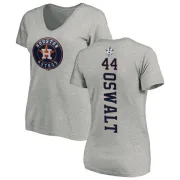 Roy Oswalt Women's Houston Astros Backer Slim Fit T-Shirt - Ash