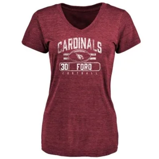 Rudy Ford Women's Arizona Cardinals Flanker Tri-Blend T-Shirt - Maroon