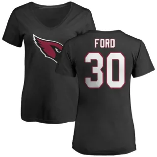 Rudy Ford Women's Arizona Cardinals Name & Number Logo Slim Fit T-Shirt - Black