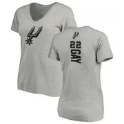 Rudy Gay Women's San Antonio Spurs Ash Backer T-Shirt