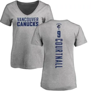 Russ Courtnall Women's Vancouver Canucks Backer T-Shirt - Ash