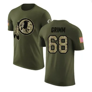 Russ Grimm Washington Redskins Olive Salute to Service Legend T-Shirt