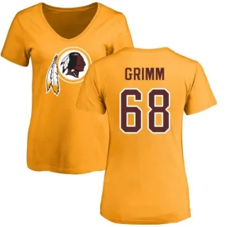 Russ Grimm Women's Washington Redskins Name & Number Logo Slim Fit T-Shirt - Gold